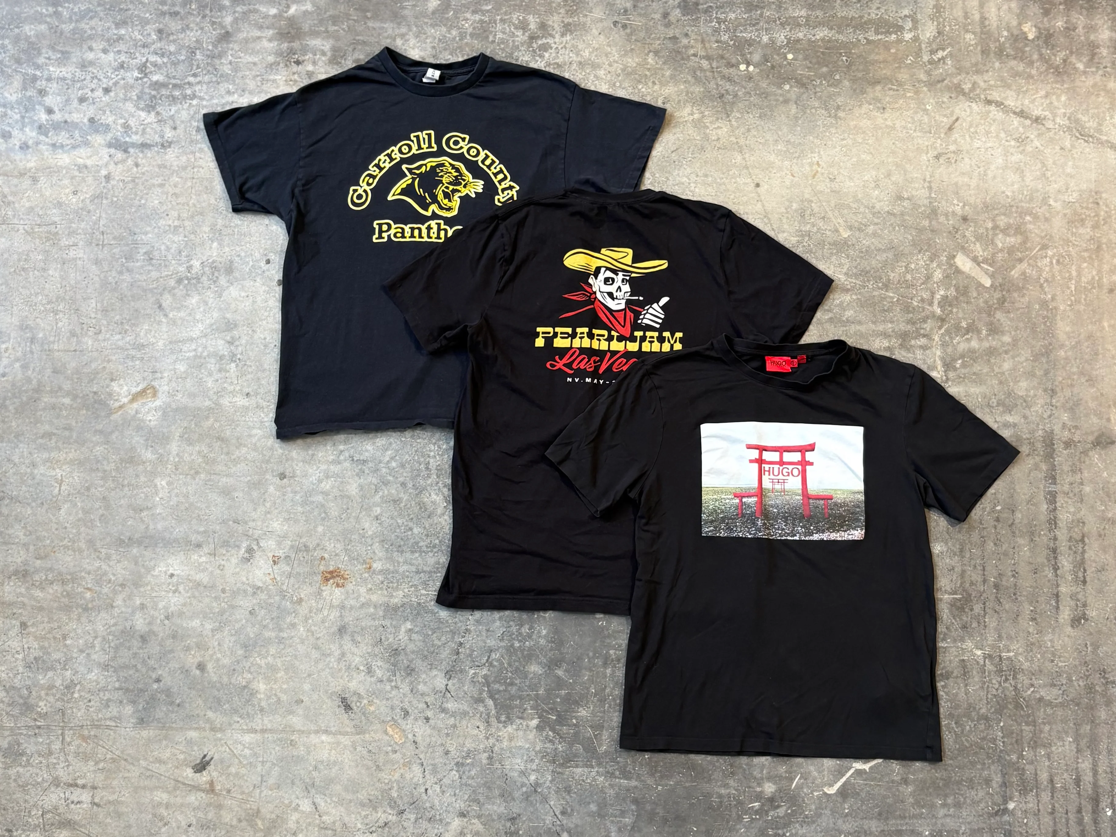 Black Printed Tees